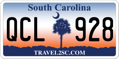 SC license plate QCL928