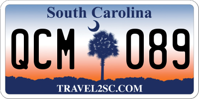 SC license plate QCM089
