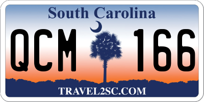 SC license plate QCM166