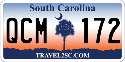 SC license plate QCM172