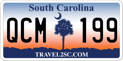 SC license plate QCM199