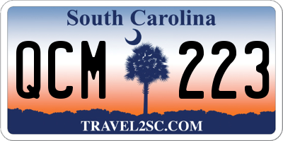 SC license plate QCM223