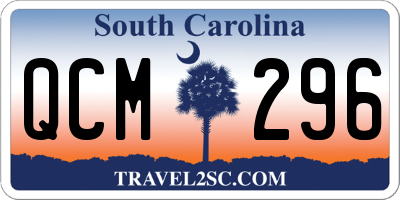 SC license plate QCM296