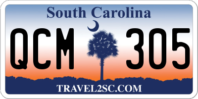 SC license plate QCM305