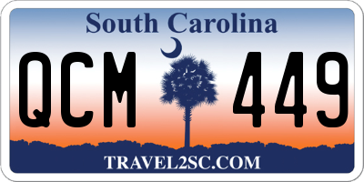 SC license plate QCM449