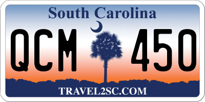 SC license plate QCM450
