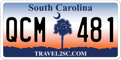 SC license plate QCM481