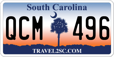 SC license plate QCM496