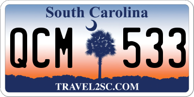 SC license plate QCM533