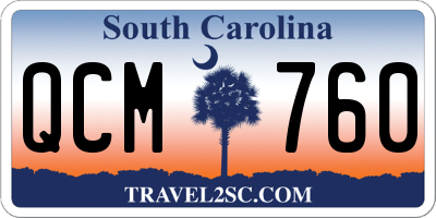 SC license plate QCM760