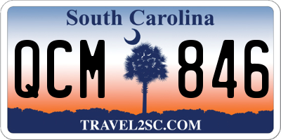 SC license plate QCM846