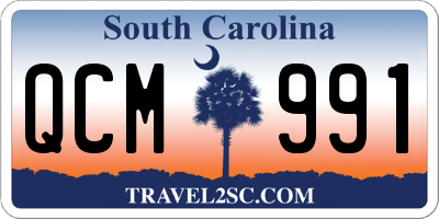 SC license plate QCM991