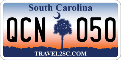 SC license plate QCN050