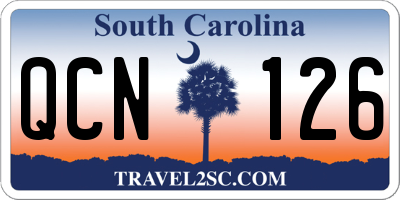 SC license plate QCN126