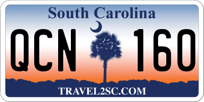 SC license plate QCN160