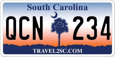 SC license plate QCN234