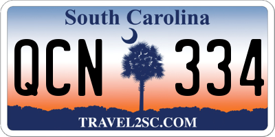 SC license plate QCN334