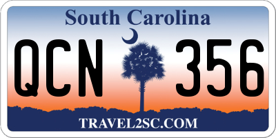 SC license plate QCN356