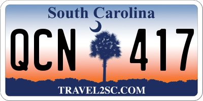 SC license plate QCN417