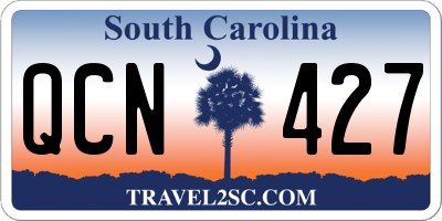SC license plate QCN427
