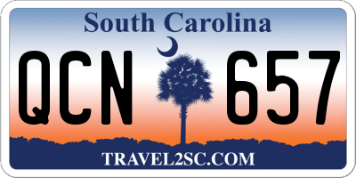 SC license plate QCN657