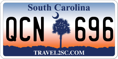 SC license plate QCN696