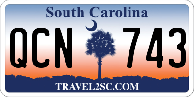 SC license plate QCN743