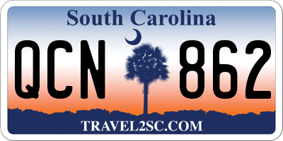 SC license plate QCN862