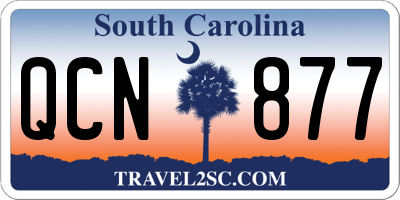 SC license plate QCN877