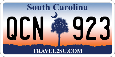 SC license plate QCN923