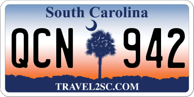 SC license plate QCN942