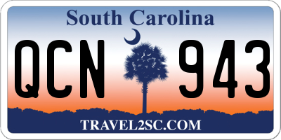 SC license plate QCN943