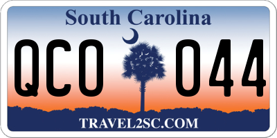 SC license plate QCO044