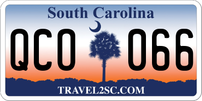 SC license plate QCO066