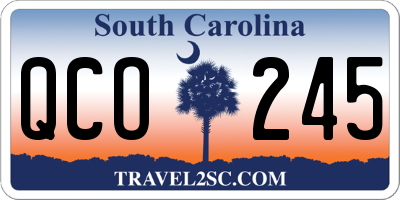 SC license plate QCO245