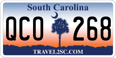 SC license plate QCO268