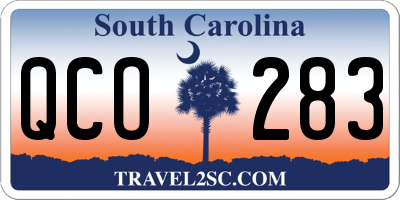 SC license plate QCO283