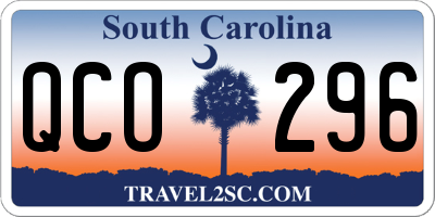 SC license plate QCO296