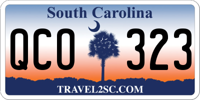 SC license plate QCO323