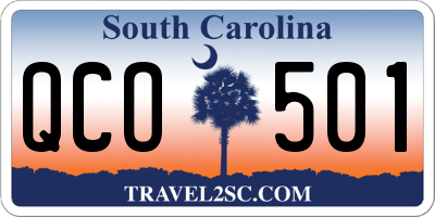 SC license plate QCO501