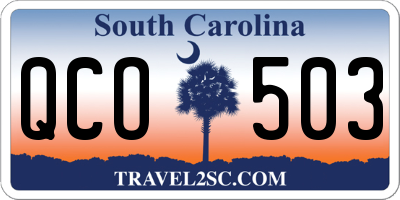 SC license plate QCO503
