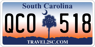 SC license plate QCO518
