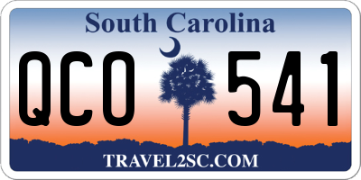 SC license plate QCO541