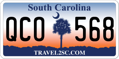 SC license plate QCO568