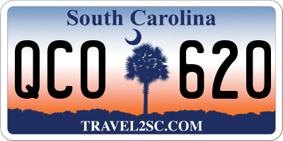 SC license plate QCO620