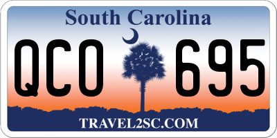 SC license plate QCO695