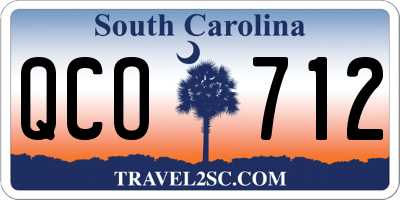 SC license plate QCO712