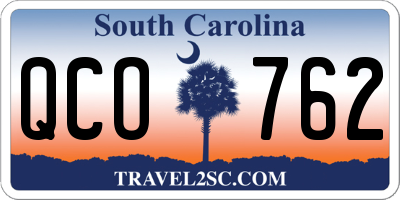 SC license plate QCO762