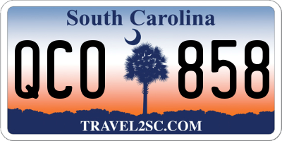 SC license plate QCO858