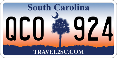 SC license plate QCO924